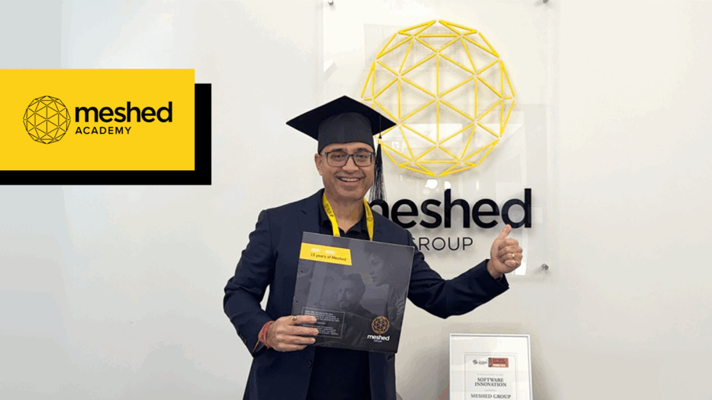 Meshed Academy graduate in student services role using RTOManager dashboard